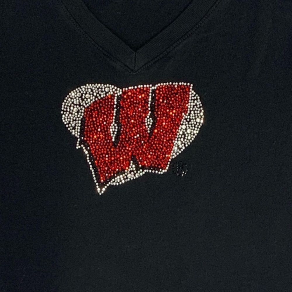 P.Michael WMNS Wisconsin bedazzle T-shirt - Picture 6 of 11